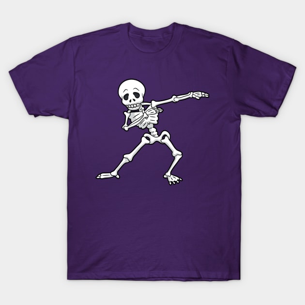 halloween dabbing skeleton T-Shirt by gossiprag